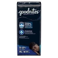 Boys' Nighttime Bedwetting Underwear, Size Extra Large (95-140+ lbs)
