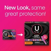 Tampons compacts Click, absorption super plus, non parfumés