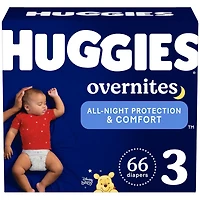Couches pour bébé  Overnites pour la nuit, taille 3 (7 à 13 kg [16 à 28 livres]), 66 unités