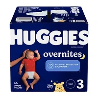 Couches pour bébé  Overnites pour la nuit, taille 3 (7 à 13 kg [16 à 28 livres]), 66 unités