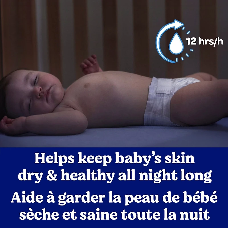 Couches pour bébé  Overnites pour la nuit, taille 3 (7 à 13 kg [16 à 28 livres]), 66 unités