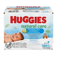 Huggies Lingettes Pour Bébés Natural Care Refreshing, Parfumées, 6 Emballages À Couvercle Rabattable