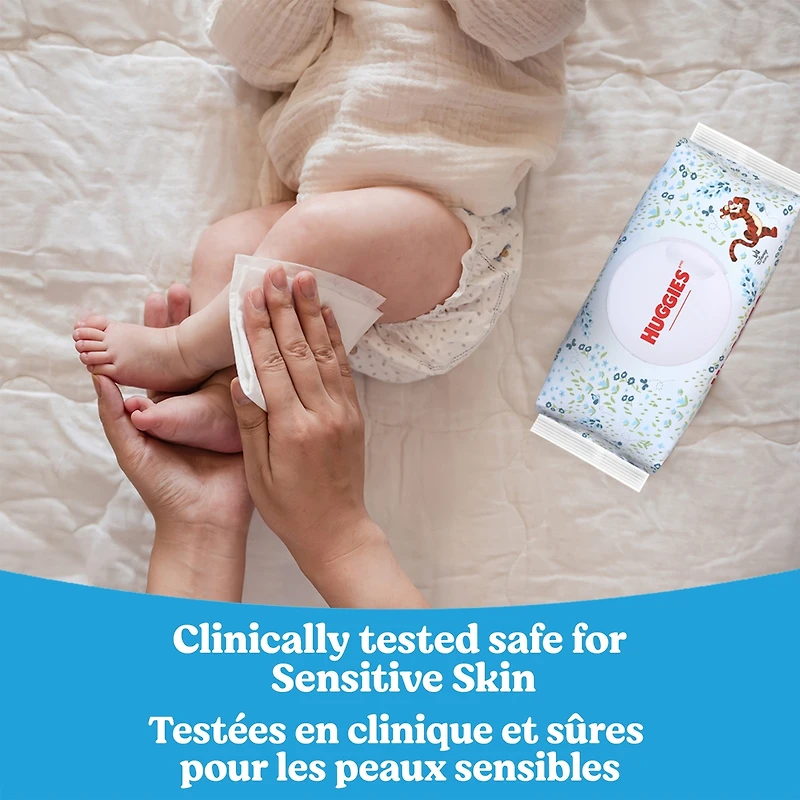 Huggies Lingettes Pour Bébés Natural Care Refreshing, Parfumées, 6 Emballages À Couvercle Rabattable