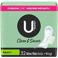 Serviettes ultraminces Clean & Secure avec ailes