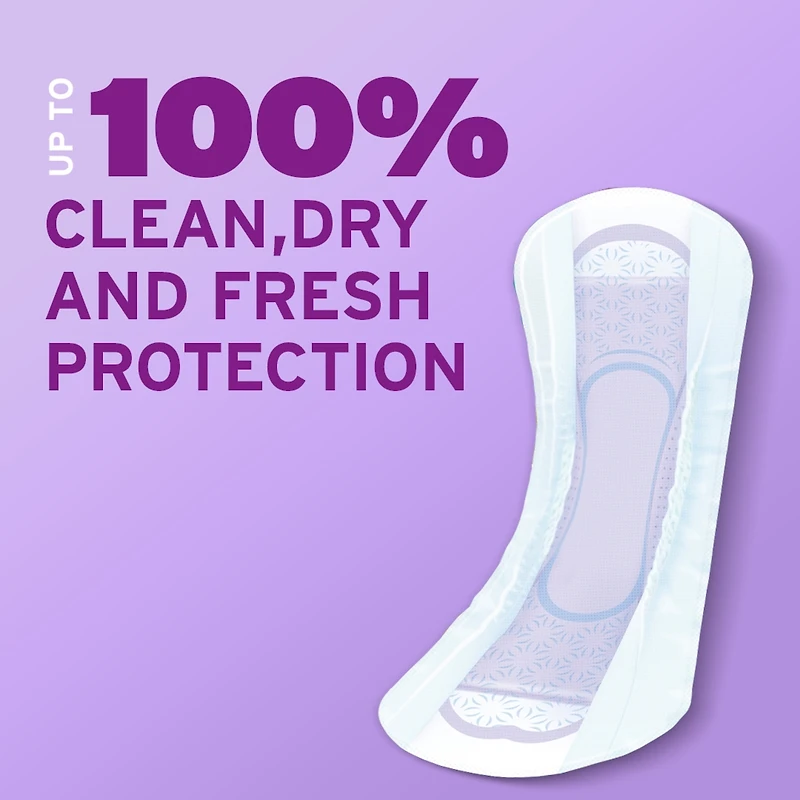 Serviettes ultra minces pour incontinence Poise avec ailes, absorption légère, ordinaires, 60 serviettes