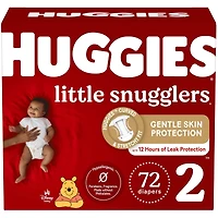 Huggies Little Snugglers Diapers, Size 2, 72 Count
