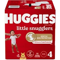 Huggies Little Snugglers Diapers, Size 4, 58 Count