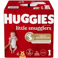 Couches pour bébés Huggies Little Snugglers, taille 1, 84 couches