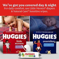 Couches pour bébés Huggies Overnites, taille 3, 58 couches