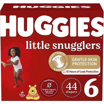 Huggies Little Snugglers Diapers, Size 6, 44 Count