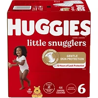 Couches pour bébés Huggies Little Snugglers, taille 6, 44 couches