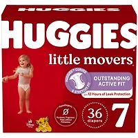 Little Movers Baby Diapers, Size 7