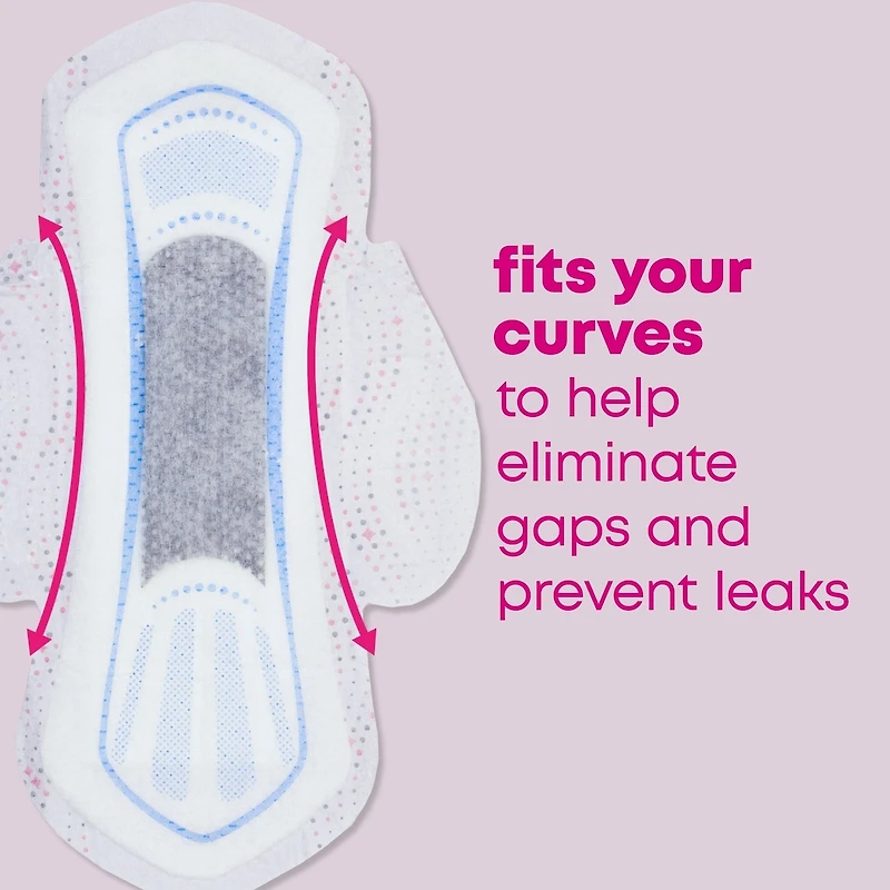 Serviettes ultraminces U by Kotex Balance avec ailes
