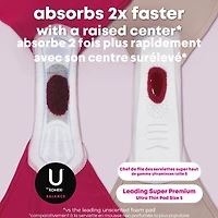 Serviettes ultraminces U by Kotex Balance avec ailes