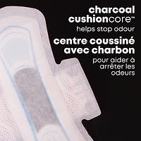 Serviettes ultraminces U by Kotex Balance avec ailes, absorption élevée