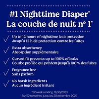 Couches pour bébé  Overnites pour la nuit, taille 7 (plus de 19 kg [41 livres]), 36 unités