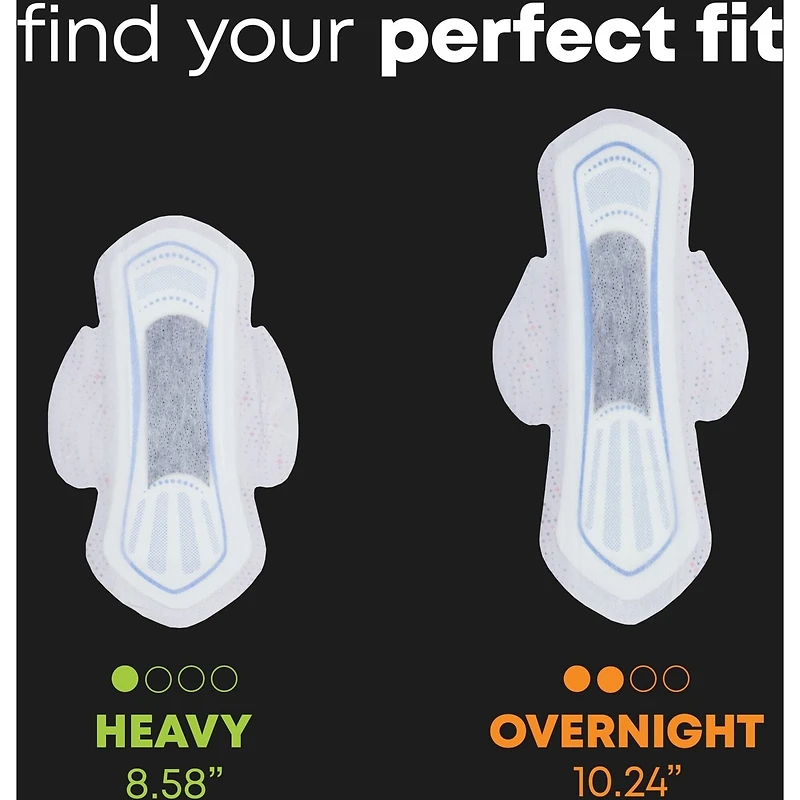 Serviettes ultraminces U by Kotex Balance avec ailes pour adolescentes, absorption accrue