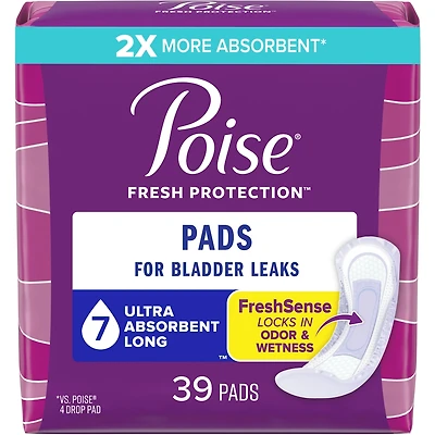 Incontinence Pads for Women/Bladder Leakage Pads/Bladder Control Pads, 7 Drop, Ultra Absorbency, Long Length