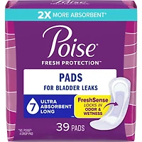 Incontinence Pads for Women/Bladder Leakage Pads/Bladder Control Pads, 7 Drop, Ultra Absorbency, Long Length