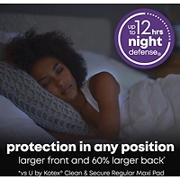 Serviettes maxi de nuit U by Kotex Clean & Secure avec ailes