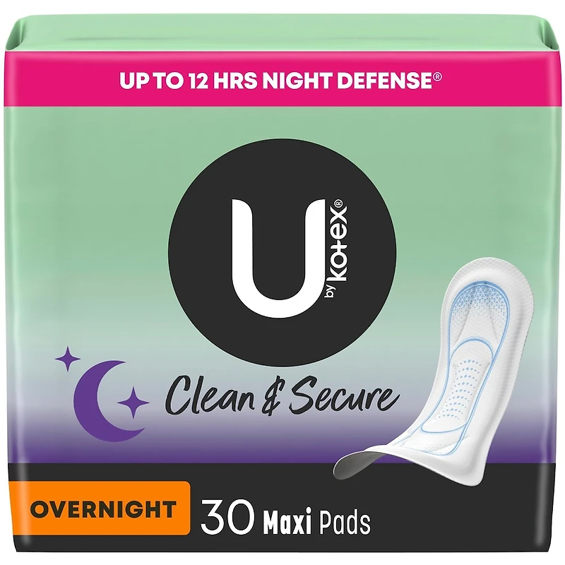 Serviettes maxi de nuit U by Kotex Clean & Secure