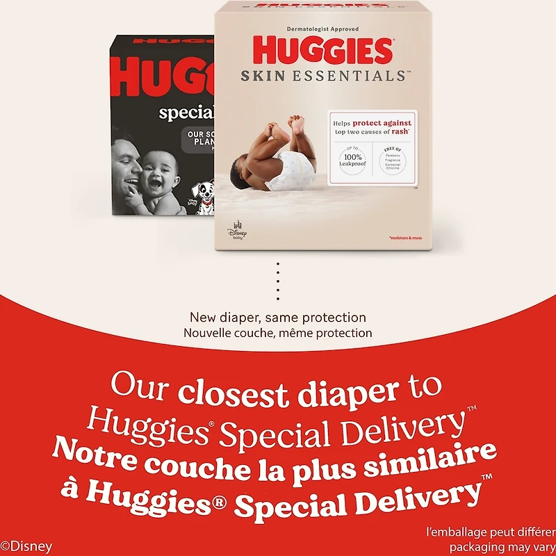 Couches pour bébés  Skin Essentials, taille 4 (10 à 17 kg [22 à 37 livres]), 58 couches
