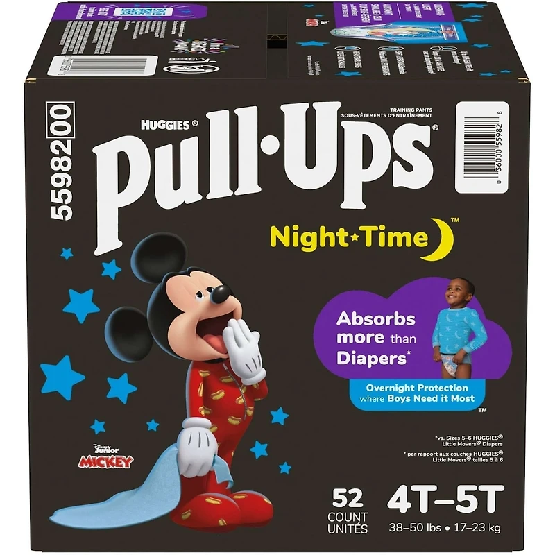 Sous-vêtements d’entraînement de nuit pour filles, 4T-5T (38-50 livres]