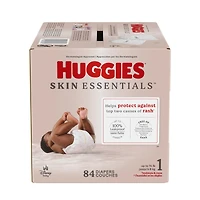 Skin Essentials Baby Diapers, Size 1 (8-14 lbs), 84 Ct