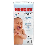 Snug & Dry Baby Diapers, Size 1 (8-14 lbs), 44 Ct