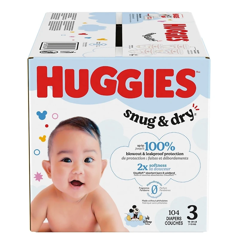 couches pour bébés Little Movers, taille 7 (41 livres et plus