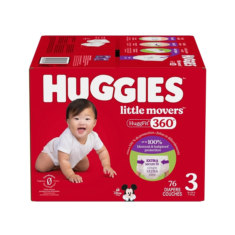 Little Movers HuggFit 360° Baby Diapers with 360° Waistband