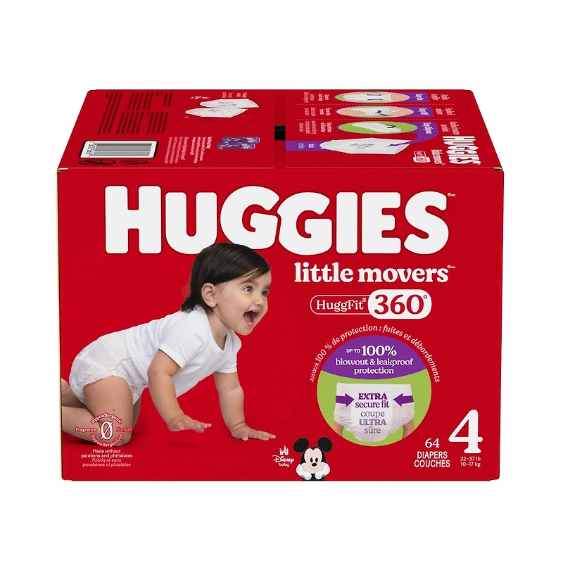 Little Movers HuggFit 360° Baby Diapers with 360° Waistband