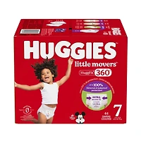 Little Movers HuggFit 360° Baby Diapers with 360° Waistband, Size 7 (41+ lbs)