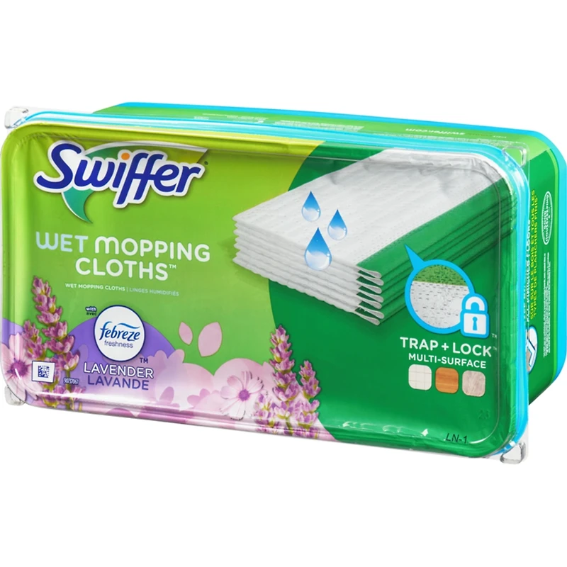 Linges humidifiés recharges febreze freshness lavande vanillé et réconfort