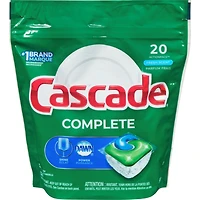 Détergent pour lave-vaisselle complet en sachets, parfum frais, emb. 20