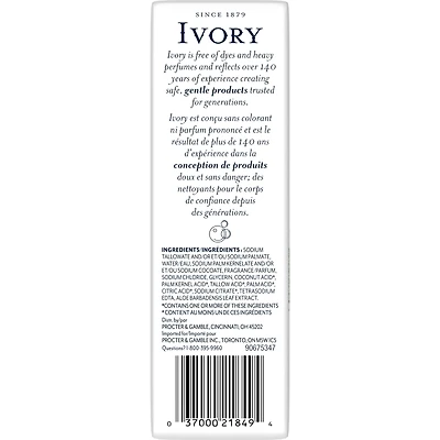 Ivory Bar Soap Aloe Scent 90 g, 10 count