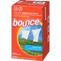 Dryer Sheets, 200 Sheets, Outdoor Fresh Scent Fabric Softener Sheets, Reduces Static, Softens and Fights Wrinkles