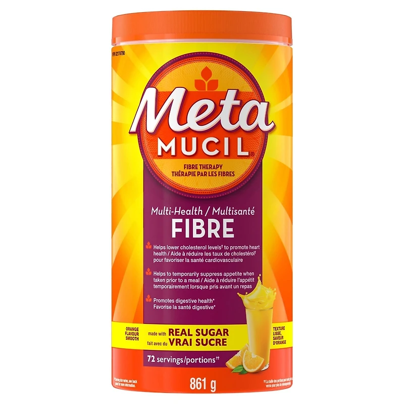 3 in 1 MultiHealth Fibre! Fiber Supplement Powder, Orange