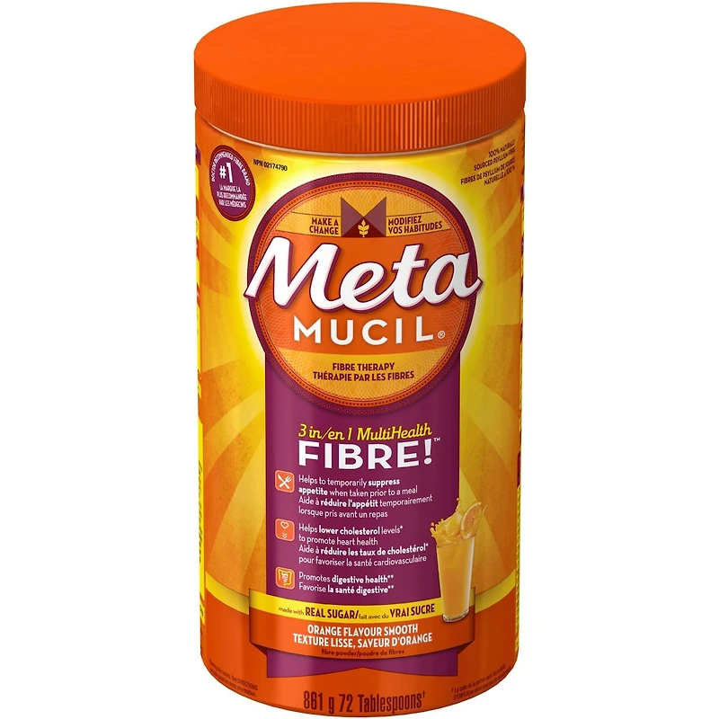 Fibres MultiSanté 3 en 1! Supplément de fibres en poudre, Orange