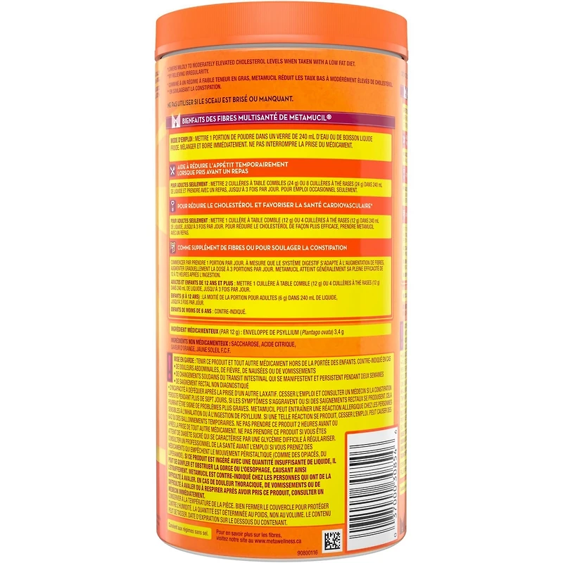 Fibres MultiSanté 3 en 1! Supplément de fibres en poudre, Orange