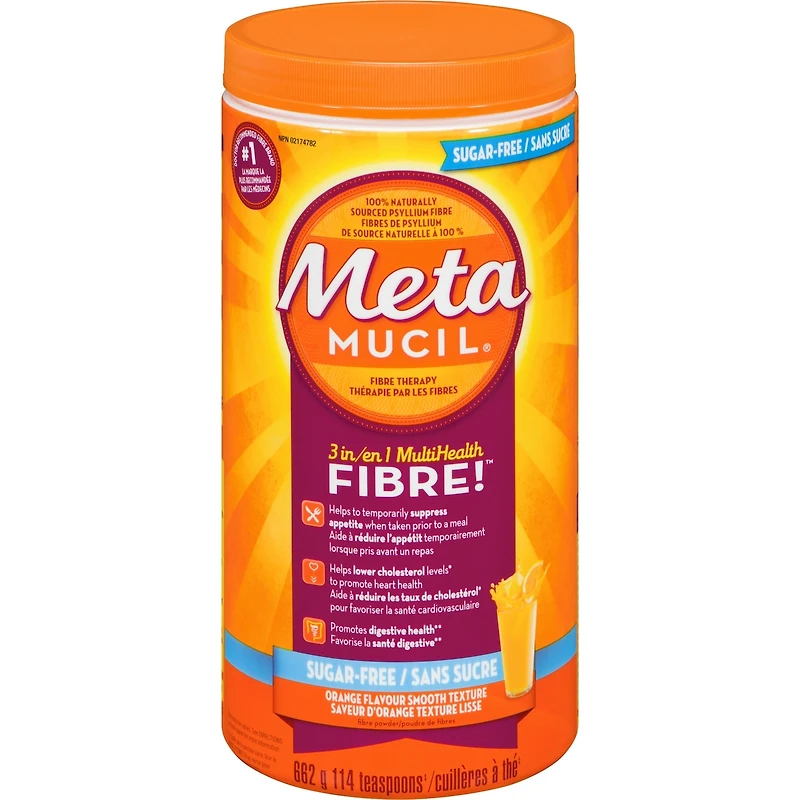 3 in 1 MultiHealth Fibre! Sugar-Free Fiber Suplement Powder, Orange