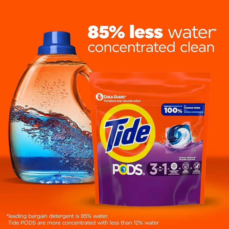 Liquid Laundry Detergent Pods, Spring Meadow, 31 Count