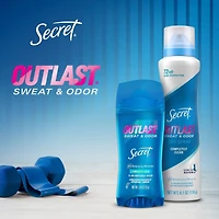 Antisudorifique et désodorisant gel clarté pour femmes Secret Outlast Transpiration et odeurs, non parfumé, 73 grammes