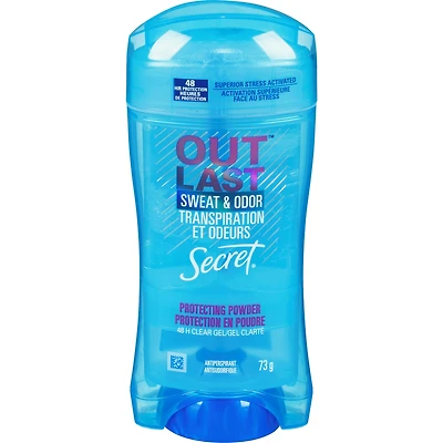 Secret Outlast Sweat & Odor Clear Gel Women's Antiperspirant Deodorant, Protecting Powder Scent, 73 grams