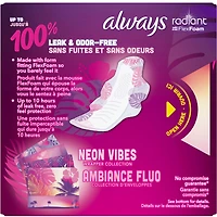 Always Radiant Pads, Size 2, Heavy Flow Absorbency, Scented, 13 Count