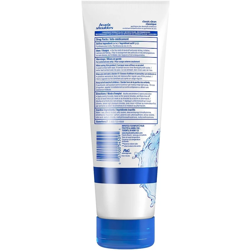 Revitalisant antipelliculaire Head & Shoulders Classique, 325 mL