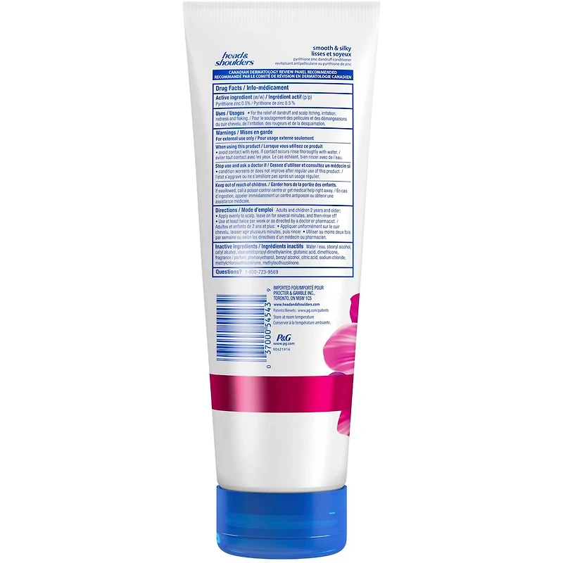 Revitalisant antipelliculaire Head and Shoulders Lisses et soyeux, 315 mL