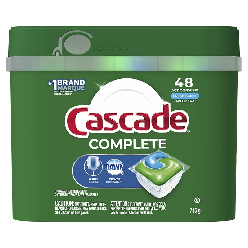 Complete ActionPacs, Dishwasher Detergent, Fresh Scent, 48 count