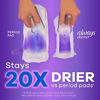 Discreet Moderate Incontinence Pads, 66 Count