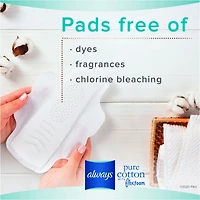 Always Pure Cotton with FlexFoam Pads Regular Absorbency Size 1, 28 Count